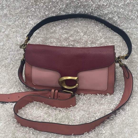 Coach Pink Tabby Shoulder Bag Colorblock Crossbody - Picture 1 of 14